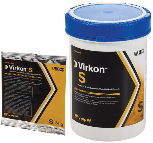 Virkon S = 50g Sachet / 1 kg Tub